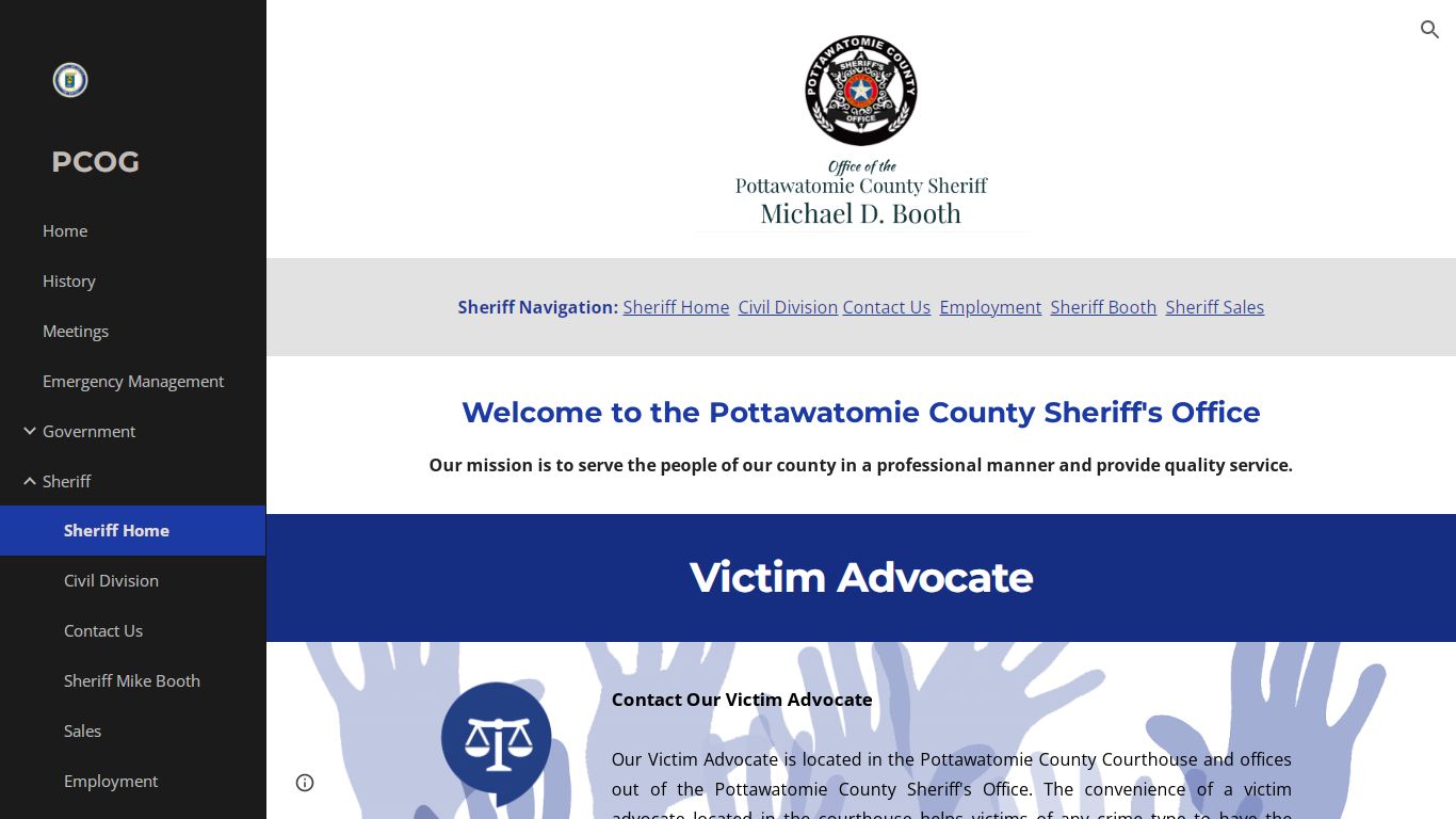 PCOG - Sheriff Home - Pottawatomie County, Oklahoma